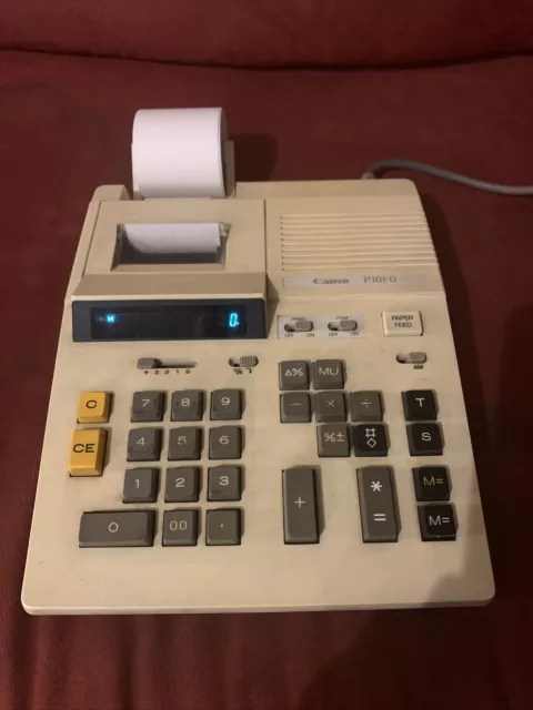 Vintage Canon Electric Desktop Calculator Adding Machine w/Paper