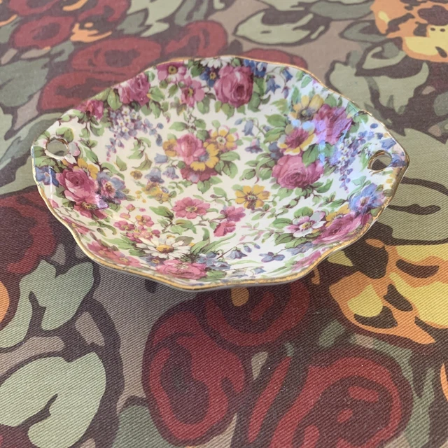 royal winton summertime chintz candy dish 5 1/2 Inches