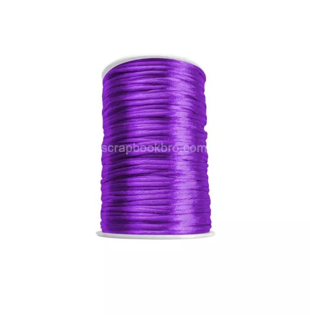 Violet 2mm Nylon Satin Cord (20m)