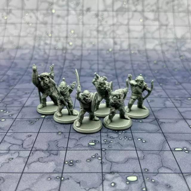 Orc Warband (Set of 6), Dungeons and Dragons Miniatures DnD D&D Mini 32mm Lot