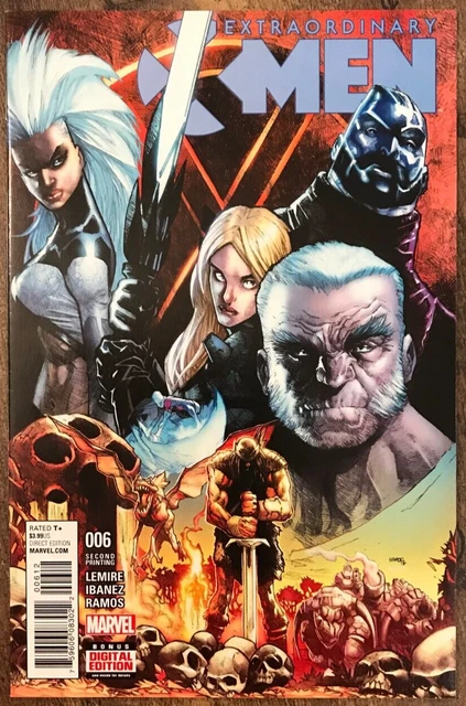 Extraordinary X-Men #6 Ramos Storm Logan Magik Blue 2nd Print Variant NM/M 2016