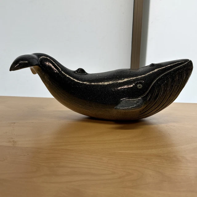 Verrückter Ton Buckelwal 13" Raku Keramikfigur von Gerhard de Beer S. Africa 4