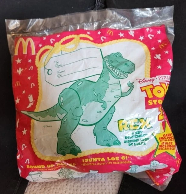 VINTAGE 1999 MCDONALD'S Toy Story 2 Rex Candy Dispenser Unopened 12.00