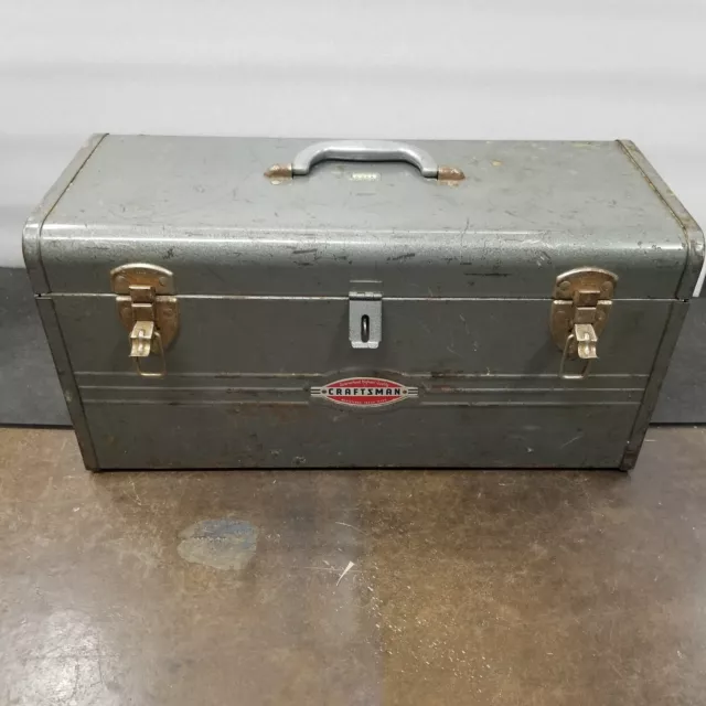 Vintage Craftsman 6512 Steel Tool Box w/ Tray