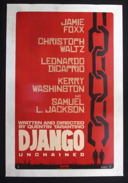 DJANGO UNCHAINED 2013 Original movie poster Jamie Foxx Quentin Tarantino western