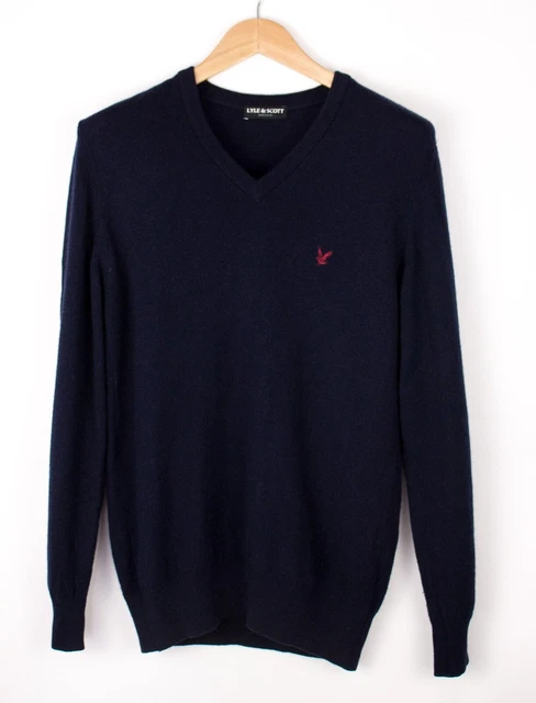 LYLE & SCOTT Uomo Heritage Casual Lana Maglione TAGLIA S