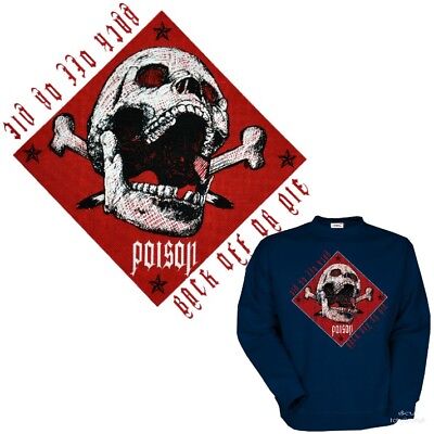 Biker Sweatshirt Rockabilly Metal Rock Punker Totenkopf Skull Gothic *3214 navy