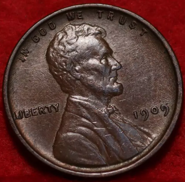 1909 VDB Philadelphia Mint Copper Lincoln Wheat Cent