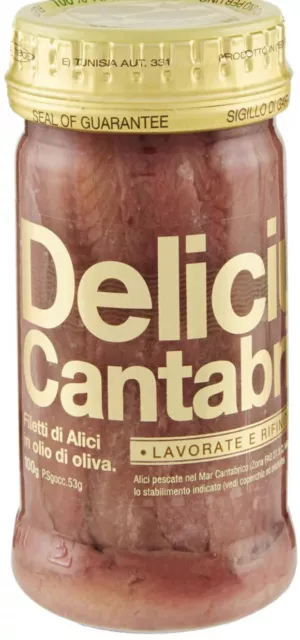 Delicius Cantabrico Filetti di Alici in olio di oliva, 100g