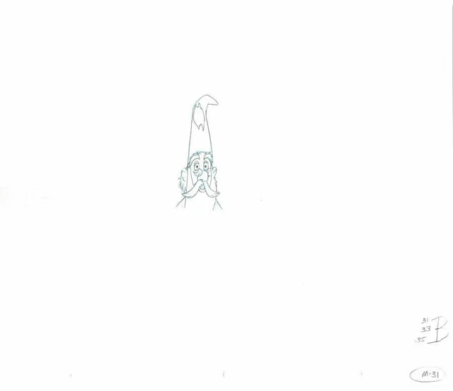 MERLIN MAGICIAN SWORD In The Stone Epcot Animation Cel Drawing 2000s 