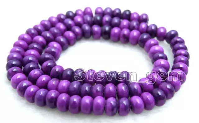 4*6mm Purple Rondelle Natural Sugilite Beads for Jewelry Making DIY Strand 15'' 2