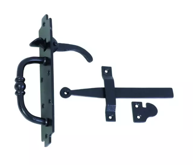 black cast iron gate or barn door latch,suffolk latch,thumb operated TH1916