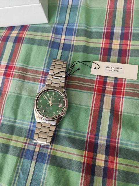 SEIKO SNXS MOD Arabic Dial Green EUR 279,00 - PicClick FR