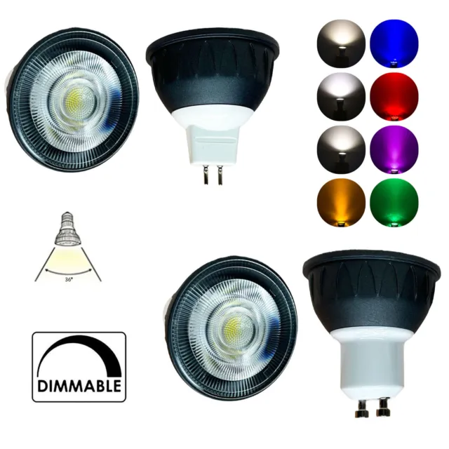 Dimmable LED Spotlight GU10 MR16 10W COB Bulb 220V 12V 24V Lamp Energy Saving BC
