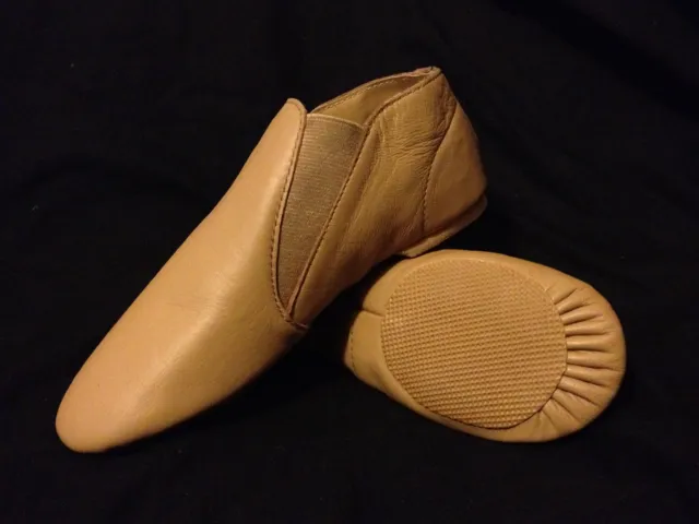 #SALE#  Brand New TAN Leather Jazz Dance Shoes: Adult Size 6