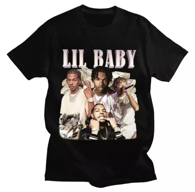 Hip Hop Rapper Lil Baby T Shirt Vintage Oversized