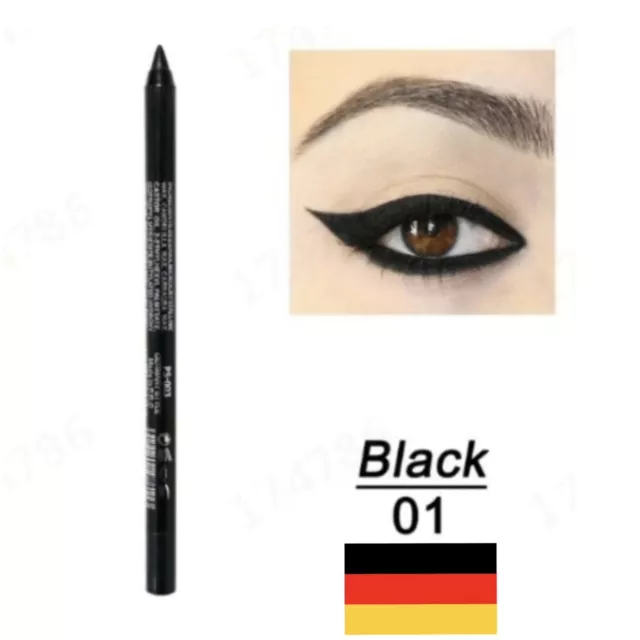 Soft Eyeliner Schwarz Wasserfest - Schimmer Kajalstift Waterproof Langanhaltend