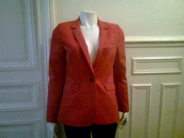 Veste Claudie Pierlot "Vérité" En Rouge Taille 40 - Parfaite Pour Sortir Ou Le Bureau
