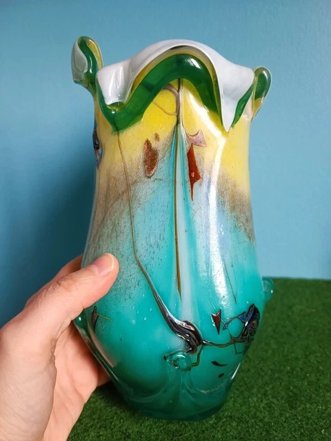 petit vase en pate de verre vintage