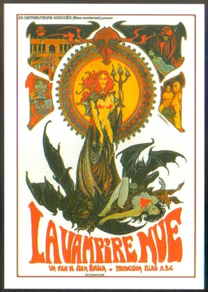 Carte Postale - La Vampire Nue (film cinéma affiche) illustration : P. Druillet