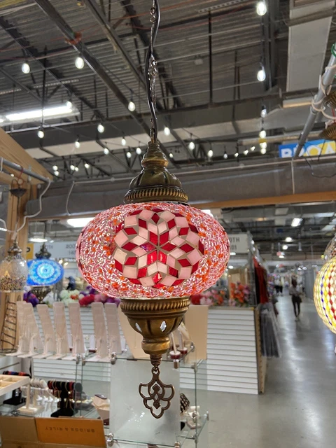 Turkish Moroccan Mosaic Ceiling Hanging Lamp Pendant Light Fixture