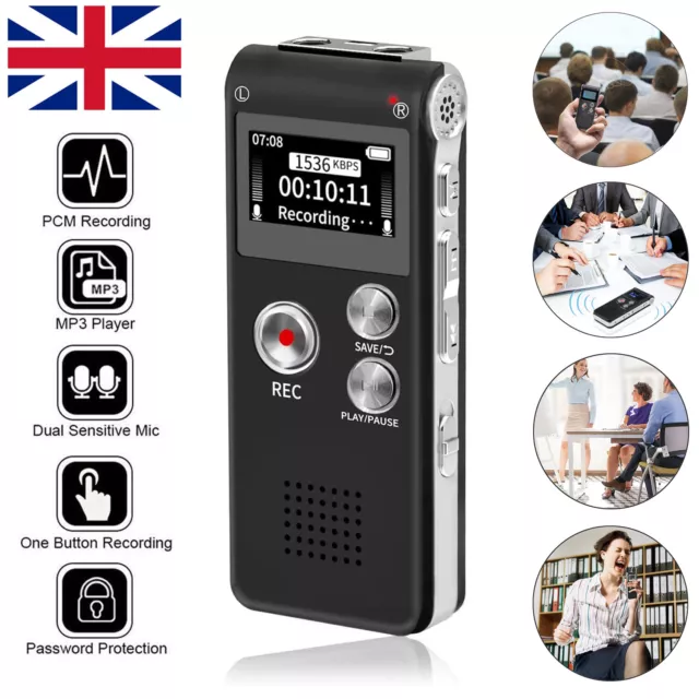 Mini Portable Digital Audio/Sound/Voice Recorder Dictaphone MP3 Player Recording