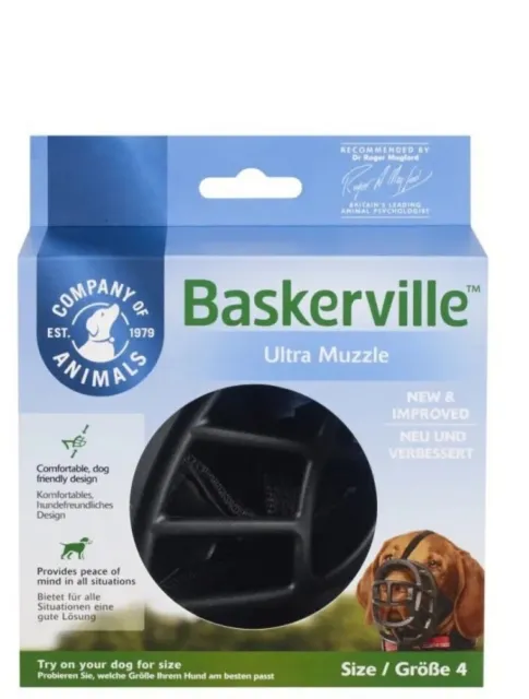 Baskerville Ultra Dog Muzzle Padded Comfortable / SIZE 4