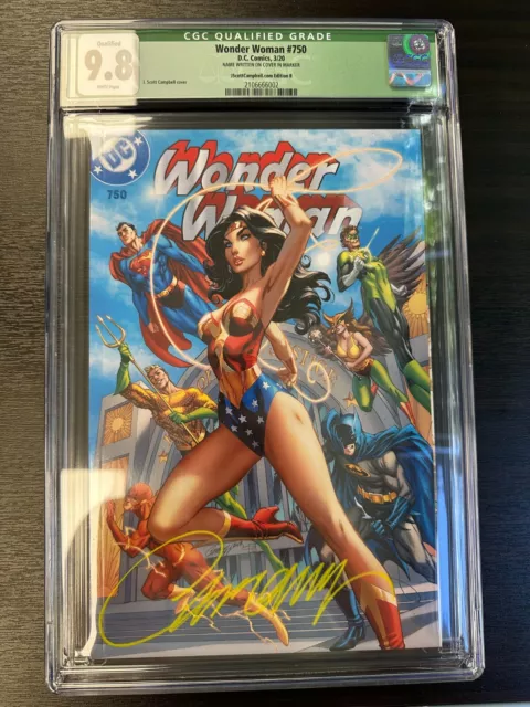 Wonder Woman #750 3/20 CGC 9.8 Cover B SIGNED w/COA