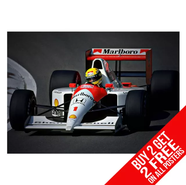 Ayrton Senna Poster Bb1 Print A4 A3 Size - Buy 2 Get Any 2 Free