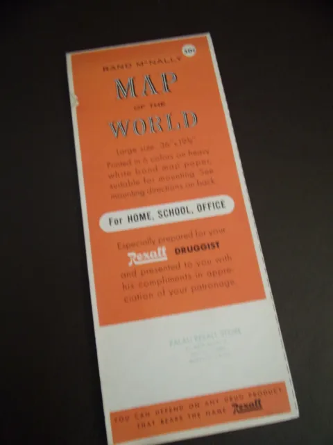 Vintage Rand McNally Map Of The World