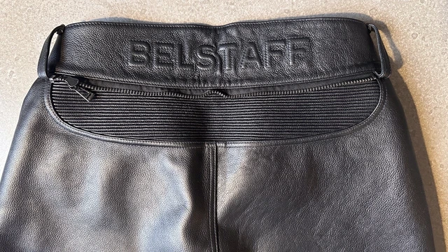 BELSTAFF McGregor Motorradhose Narbenleder, Schwarz, Größe: 54, Zustand wie neu