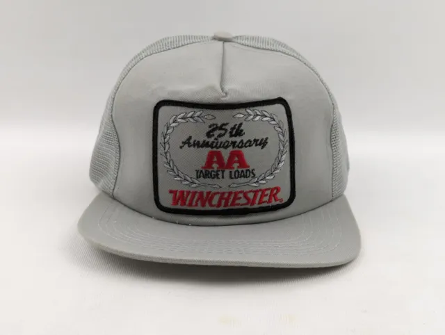 VTG 90s Winchester 25th Anniversary AA Target Loads Snapback Trucker Cap Hat