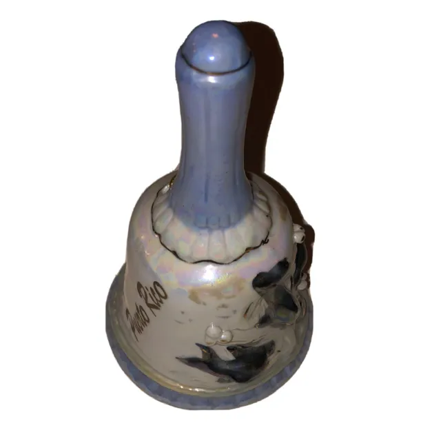 Puerto Rico Vintage Porcelain Ceramic Dolphin Theme Glossy Souvenir Bell