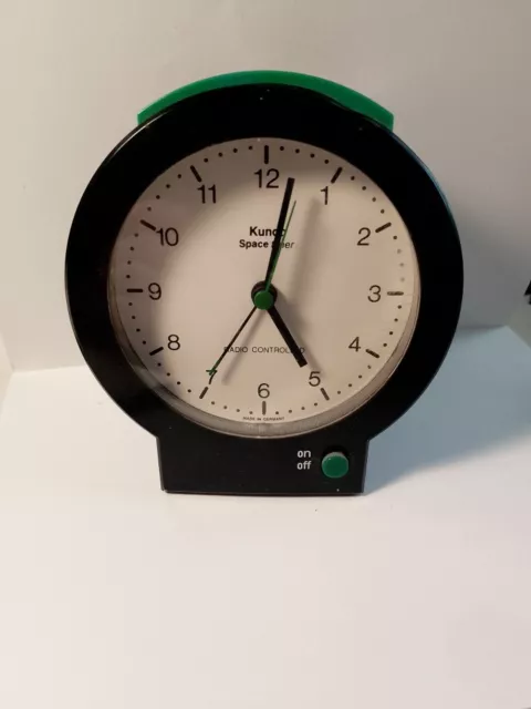 Rare Kundo Space Timer Radio Controlled Clock Plastic Retro