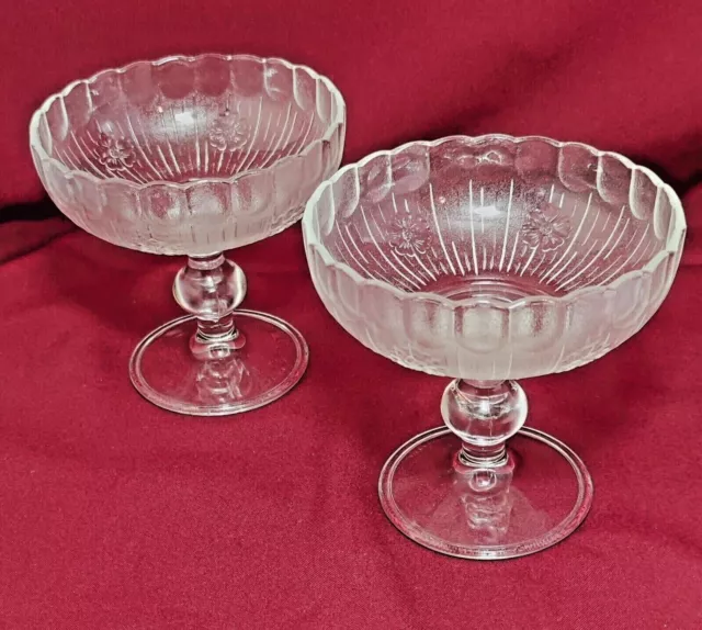 2x satinierte Glasbonboniere Anbietschale Italy Geschenk Dessert Deko Weihnacht