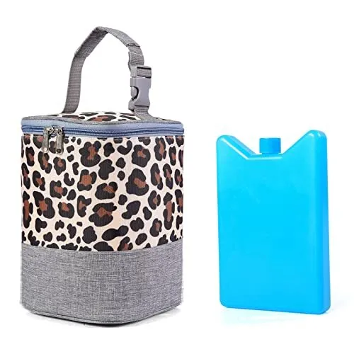 GOGOSO Insulated Baby Bottle Bag with Ice Pack Multi-Function Breastmilk Cool...