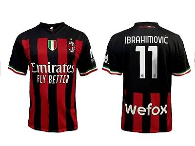 Pantaloncini Ibra Adulto Ragazzo Bambino 3R Completo Ibrahimovic Milan 2022 Ufficiale Maglia 
