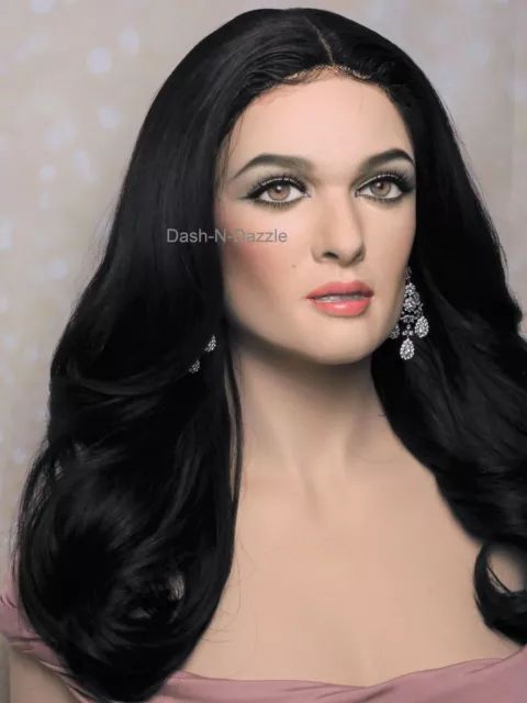 Rachel Weisz mannequin Wig bust with glass eyes! NEW EXCLUSIVE TALL DESIGN!