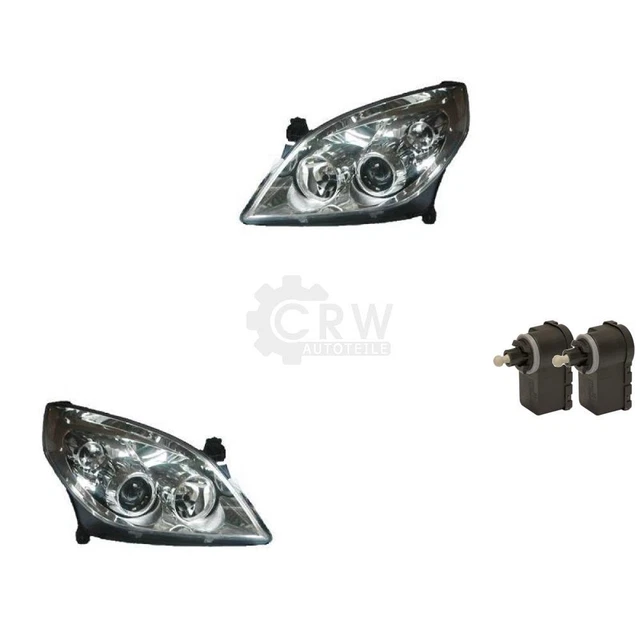 Headlight Set Opel Vectra C Signum 02-05 Clear Glass Chrome Incl. MO 57196978