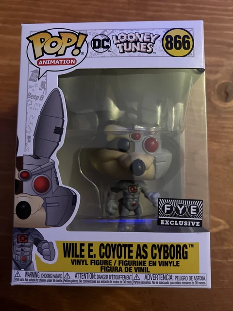 Funko Pop Wile E coyote As Cyborg #866, D.C. Looney Tunes F.Y.E. Exclusive. New.