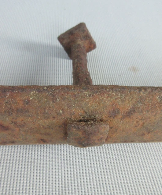 Heavy Wrought Iron Hand Forged Barn Door Hinges Straps 23"+/- (Blacksmith) 3