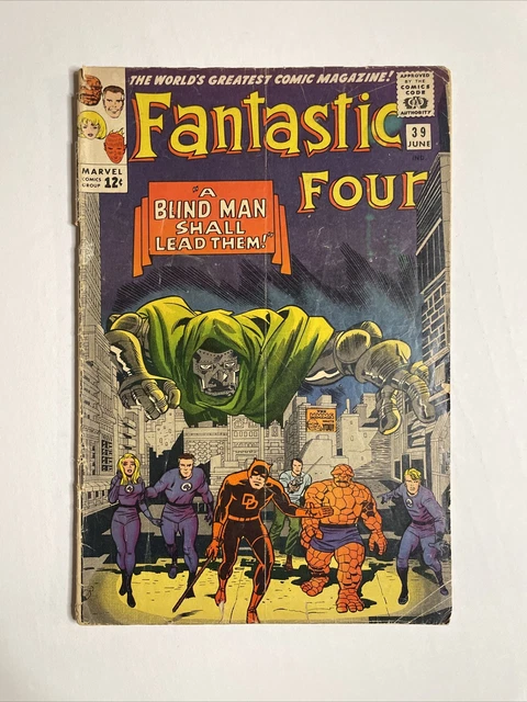 Fantastic Four #39 (1965) 5.0 VG Marvel Silver Age Key Issue Dr Doom App Kirby