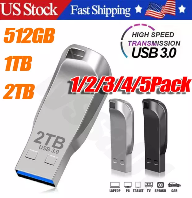 2TB USB 3.0 Flash Drive Thumb U Disk Memory Stick Pen PC Laptop Storage US