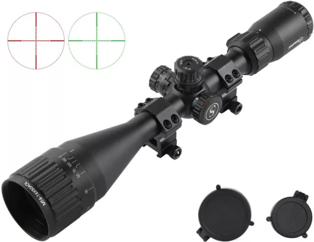 Sniper 4-16X50AO Hunting Rifle Scope with R/G Illuminated Mil-Dot Reticle