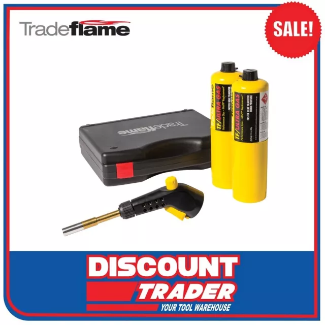 TradeFlame 217045 Turbo MAPP Blow Torch Kit Dual Gas & Carry Case