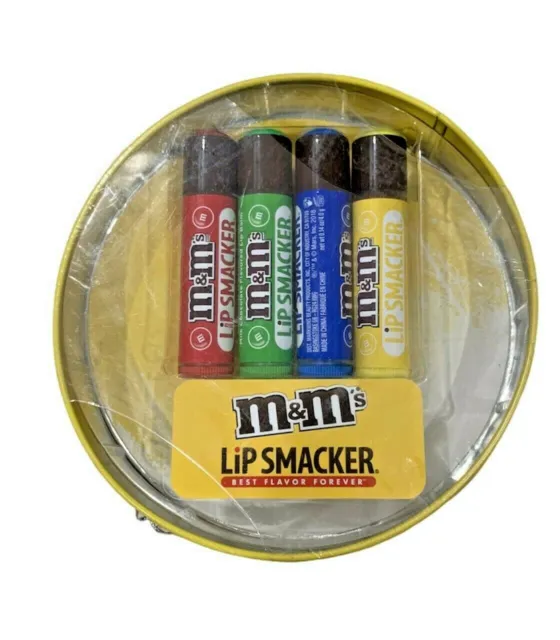 Lip Smacker M&M's Lip Balm Lip Collection Gift Tin Pack of 4 Balms