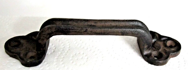 Cast Iron Gate Door Pull Handle 4 Extra Large Country Primitive Farm Barn FOUR 3