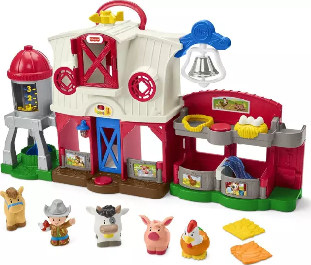 Fisher-Price Little People Farm Toy, Toddler Playset with Lights Sounds and Smar