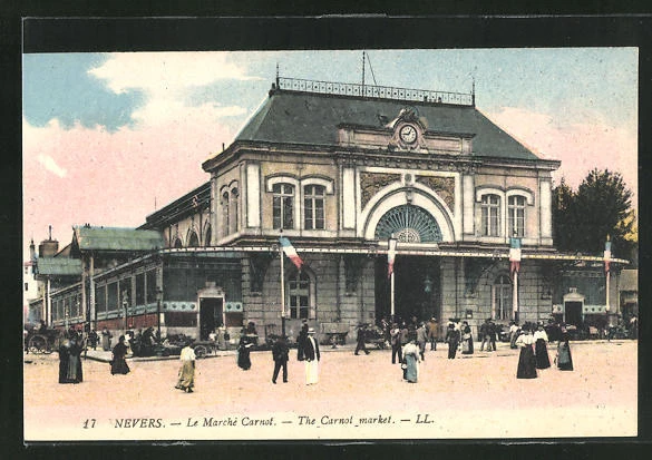 CPA Nevers, le Marché Carnot