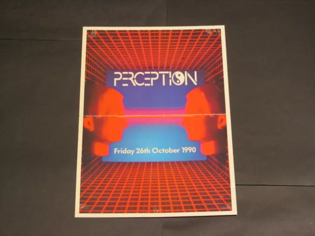 Perception 1990 Oxfordshire Rare Oldskool Rave Flyer Fantazia Obsession Vg